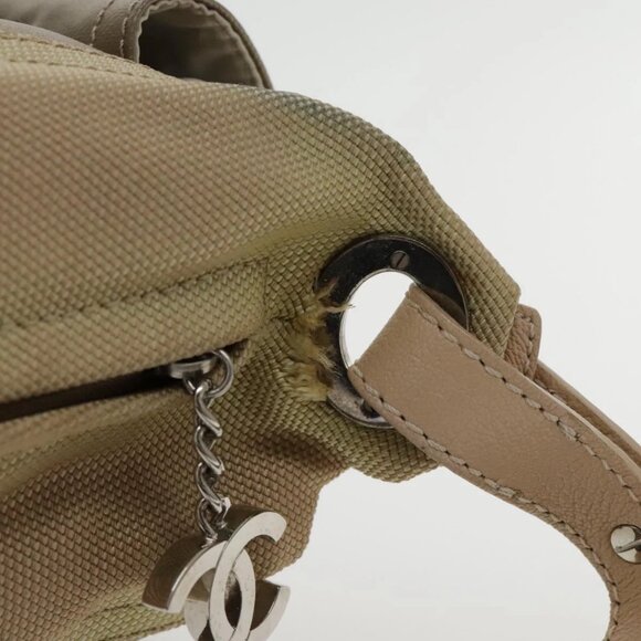 CHANEL Paris Biarritz Shoulder Bag Coated Canvas Gold Tone CC Auth ar12598 - Picture 8 of 16